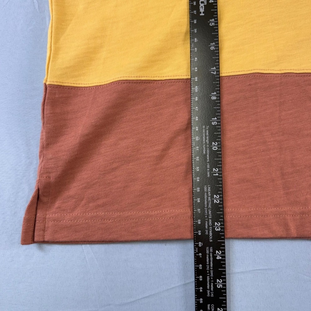 Madewell Mens Large Colorblock Rugby Shirt Organic Cotton Short Sleeve NJ797 L - Picture 9 of 16